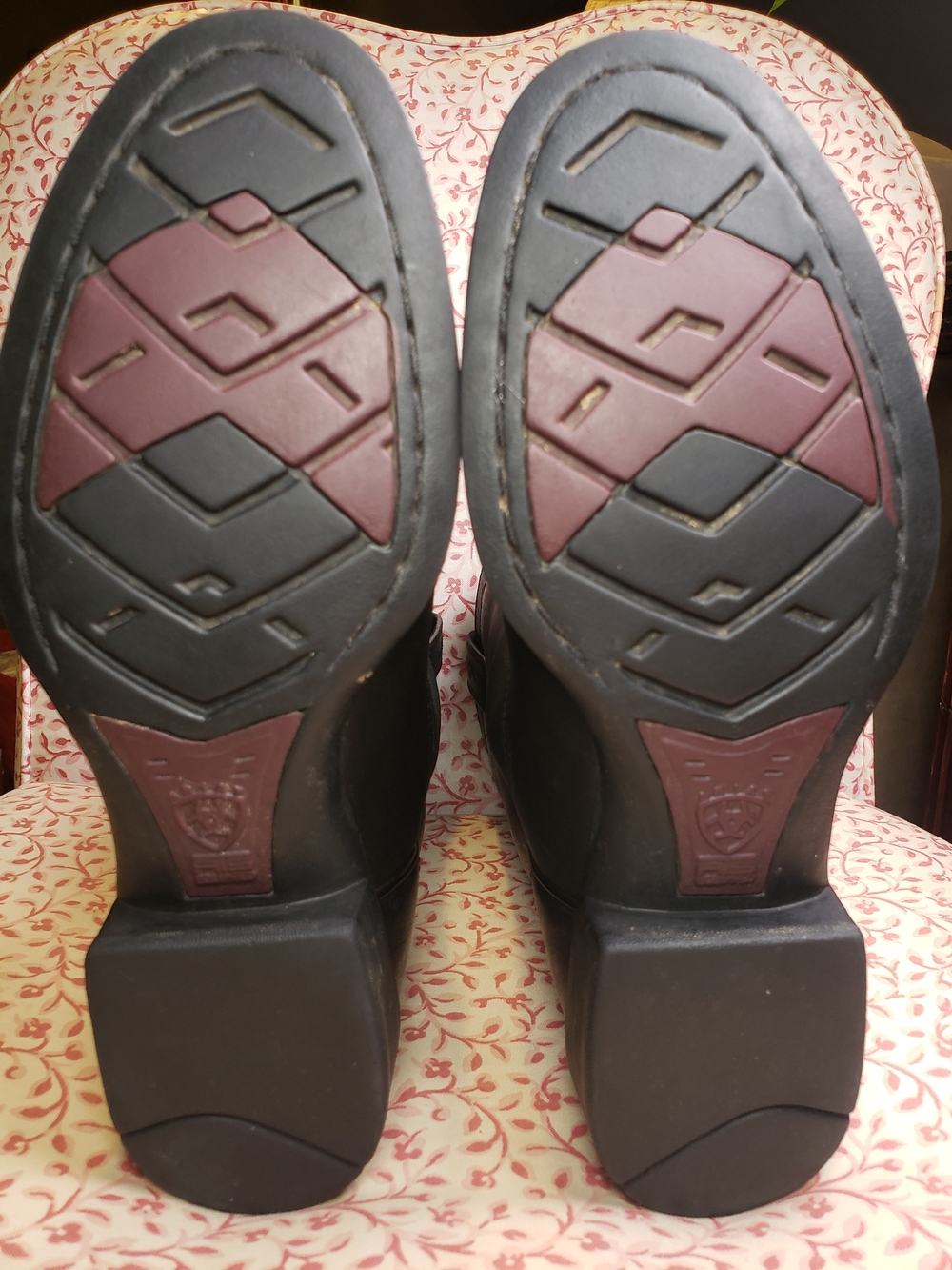 Ariat Black Heritage Roper Leather Western Cowboy Boots - Picture 3 of 10